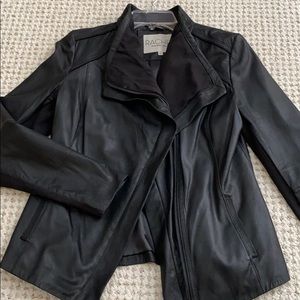 NWT Rachel Roy Lambskin Leather Black Jacket Small